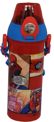 

Marvel Spiderman 500 ml Water Bottle(Set of 1, Red, Blue)