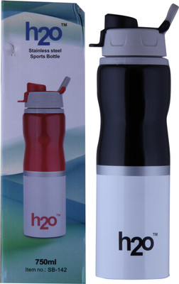 

H2O Sports Bottle 750 ml Water Bottle(Set of 1, Black)