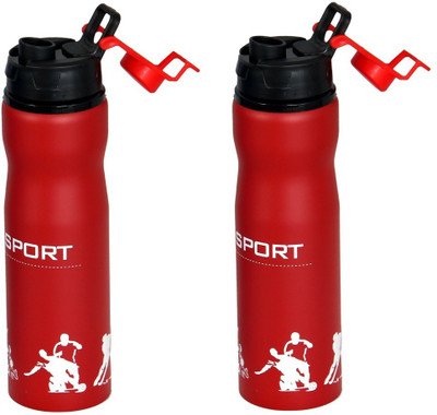 

FlyyyHigh Latest 750 ml Water Bottles(Set of 2, Red)