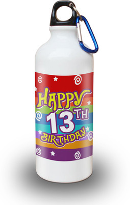 

Sky Trends Gift 13th Happy Birthday 600 ml Water Bottle(Set of 1, White)