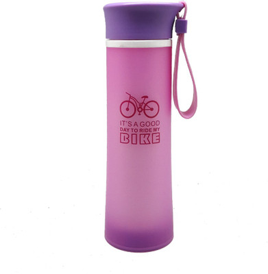 

Tuelip Polypropylene Water Bottle for School, Office, Gym 380 ml(Pink)