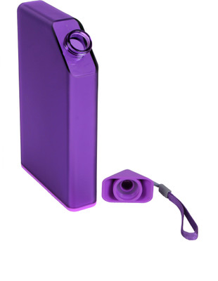 

Chrome Square 430 ml Water Bottle(Set of 1, Purple)