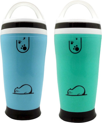 

Tuelip Opaque Series 300 ml Water Bottles(Set of 2, Multicolor)