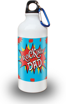 

Sky Trends Gift Rocking Dad Gifts For Fathers 600 ml Water Bottle(Set of 1, White)