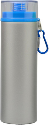 

Omada Silver & Blue Lid 800 ml Water Bottle(Set of 1, Silver, Blue)