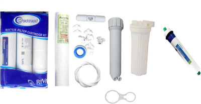 

Crescent 1 Year RO service Kit with Inline set, Pentair 75 GPD membrane, Bowl, MH, Spun and Other accessories Solid Filter Cartridge(0.001 microns, Pack of 12)
