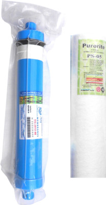 

Purerite Spun with Hi-tech 80 GPD membrane for RO Service Solid Filter Cartridge(0.0001, Pack of 2)