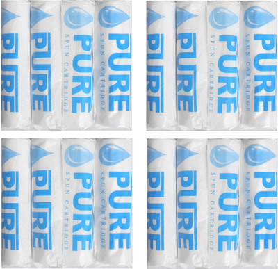 

Pure 10” Spun candle 5 Micron 16 pcs for water purifier Solid Filter Cartridge(5, Pack of 16)