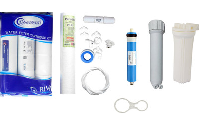 

Crescent 1 Year Service Kit with Inline set, Vontron 75 GPD Membrane, Bowl, MH, Spun and Other Accessories Solid Filter Cartridge(0.001, Pack of 12)