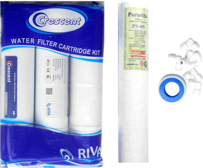 

Crescent Inline set with Spun, elbo and teflon tape Solid Filter Cartridge(0.01, Pack of 6)