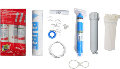 Hi Tech 1 Year RO service Kit with Inline set, 80 GPD membrane, Bowl, Housing (MH), Pure Spun and Other Accessories Solid Filter Cartridge(0.001, Pack of 12) Hi Tech 1 Year RO service Kit with Inline set, 80 GPD membrane, Bowl, Housing (MH), Pure Spun and Other Accessories Solid Filter Cartridge(0.001, Pack of 12)
