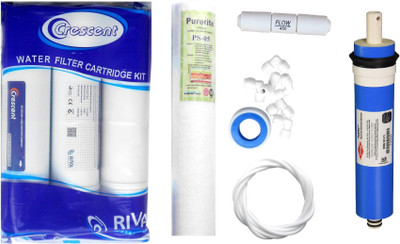 

Crescent Inline set with Dow 75 GPD membrane, FR, Pipe, Elbo, Teflon Tape and Spun Solid Filter Cartridge(0.001, Pack of 9)