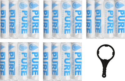 

Pure 10” Spun candle 5 Micron 20 pcs with Spanner for water purifier Solid Filter Cartridge(5, Pack of 21)