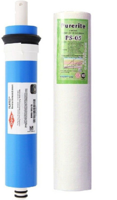 

Purerite Spun with Filmtec DOW 75 GPD membrane for RO Service Solid Filter Cartridge(0.001, Pack of 2)