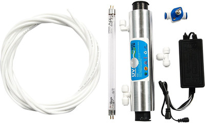 

AMPEREUS UltraViolet (UV) Kit with Philips UV lamp, UV Barrel, Pipe Tube 2 mtr, TDS Adjuster, UV Chok, 2T & 1/4" 2 Connectors Solid Filter Cartridge(0.5, Pack of 1)