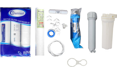 

Crescent 1 Year RO Service Kit with TFC micro 80 GPD membrane, Bowl, Inline Set, MH, Spun & Other Assessories Solid Filter Cartridge(0.001, Pack of 12)
