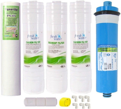 

BalRama RO Service 1 Year Complete Kit with Hitech Membrane and Inline Set Solid Filter Cartridge(0.5, Pack of 13)