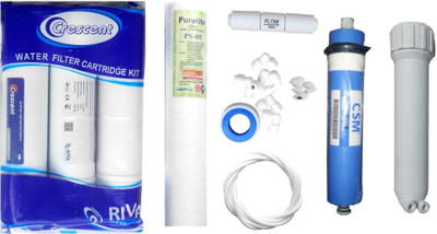 

Crescent Inline set with CSM 80 GPD membrane, Housing (MH), Spun, Elbo, FR, Pipe and Teflon tape Solid Filter Cartridge(0.001, Pack of 10)