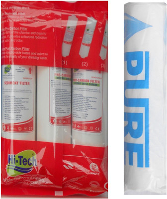 

Hi Tech 1 Year RO service Kit with Inline set, Pure Spun Solid Filter Cartridge(0.001, Pack of 4)