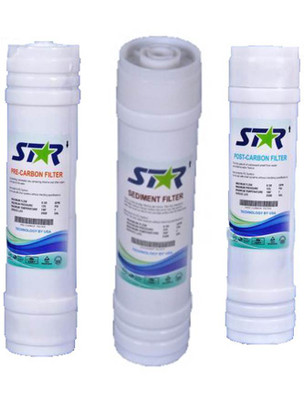 

SRIHPE INLINE SEDIMENT PRE AND POST CARBON FILTER FOR RO Media Filter Cartridge(0.2, Pack of 3)