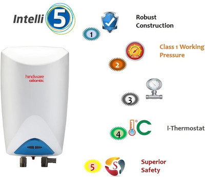 Hindware 3 L Instant Water Geyser (Intelli, White)