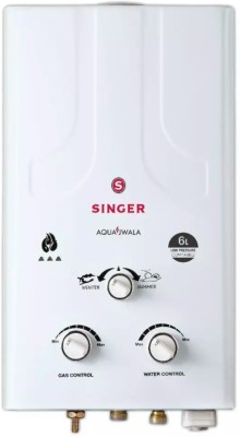 Singer 6 L Gas Water Geyser (Aqua Jwala, White)