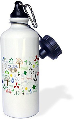 

3dRose 621 ml Water Purifier Bottle(White)