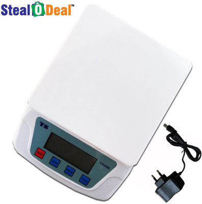 

Stealodeal Ts-200v White Electronic Digital 7kg With Adapter Weighing Scale(White)