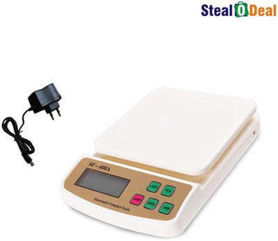StealODeal 7kg Digital Multi-Purpose Kitchen With Adapter Weighing Scale(Off white)
