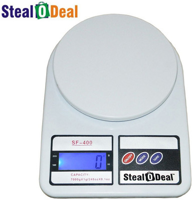 

Stealodeal Backlight White 7kg Digital Kitchen Weighing Scale(White)