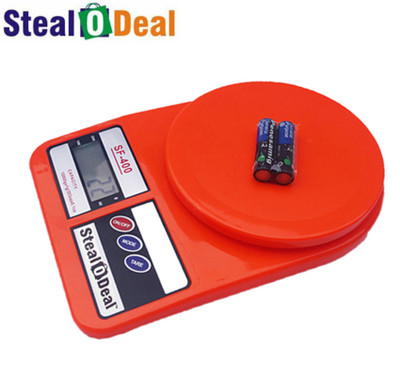 

Stealodeal Red 5kg Electronic Kitchen With Inbuilt Batteries Weighing Scale(Red)