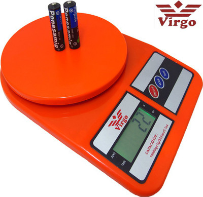 Virgo Stealodeal Red 10kg Electronic Kitchen With Inbuilt Batteries Weighing Scale(Red)
