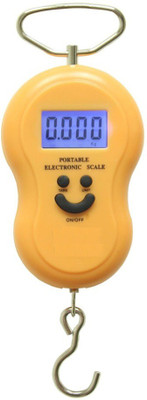 

billion DEAL Mini Portable 50kg-Digital Kitchen/Luggage Hanging LED Smiley Weighing Scale(Yellow)