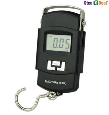 

Stealodeal Portable Digital Luggage Travel 50kg Weighing Scale(Black)