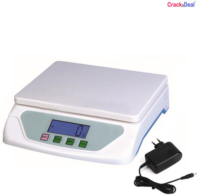 

CrackaDeal TS 500 Digital 20Kg With Adapter Electronic Weighing Scale(Off-White, Blue), Blue;off-white