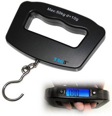 

TAG3 Electronic 50 Kg Portable Handheld Digital Luggage Lcd Screen Weighing Scale(Black)