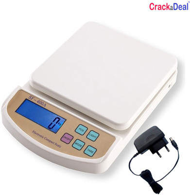 

Crackadeal Digital 7kg Electronic with Adapter Weighing Scale(Off-White)