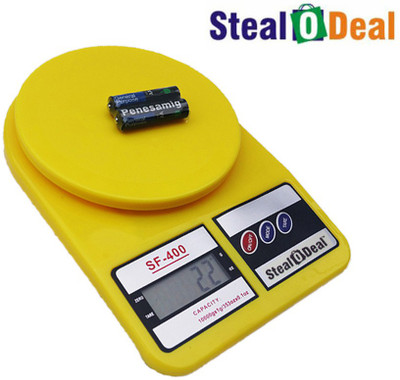 

Stealodeal Yellow 7kg Electronic Kitchen With Inbuilt Batteries Weighing Scale(Yellow)