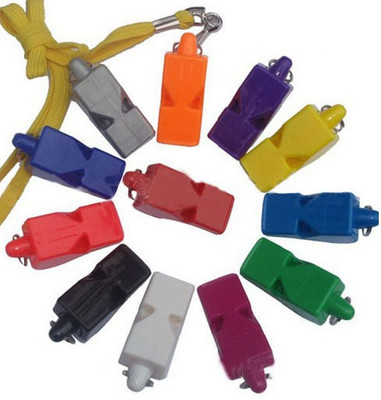 

Sahni Sports Official Plastic Pealess Whistle(Multicolor, Pack of 12)