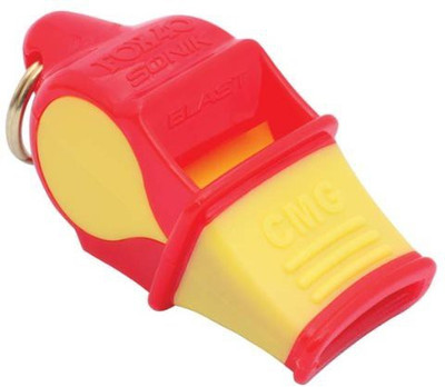 

Fox 40 Sonik Blast CMG safety with lanyard Pealess Whistle(Red, Yellow, Pack of 1)