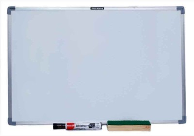 Roger & Moris Non Magnetic WOODEN 1.5 X 1 FEET Whiteboards and Duster Combos(White)