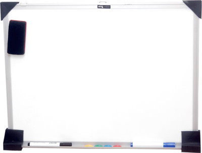 

Chrome Regular Magnetic Medium Whiteboards and Duster Combos(Set of 1, White)