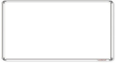 White Star WDS1.5x2 Non Magnetic Melamine 1.5X2 Ft Non-Magnetic Kunj Whiteboard | Green Chalk Board Surface On Back Side | Sliding Hanging Clips with Robust Aluminium Frame Finishing Whiteboards(White)