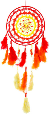 

Paperiva Dream Catcher Wool Windchime(26 inch, Red, Yellow)