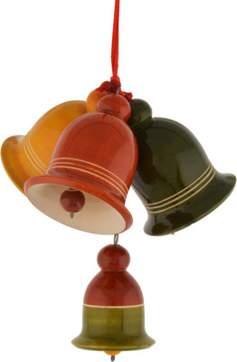 

Anuradha 4 Hanging bells set Wooden Windchime(2 inch, Multicolor)