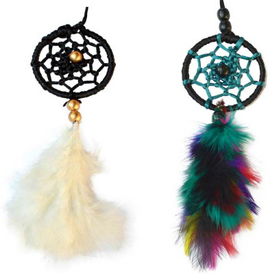 

Paperiva Dream Catcher Wool Windchime(7 inch, White, Black)