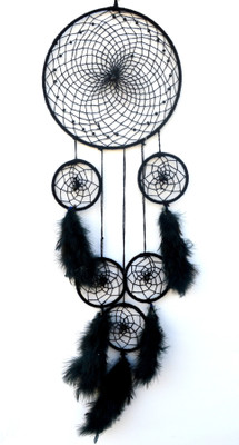 

Paperiva Dream Catcher Wool Windchime(23 inch, Blue)