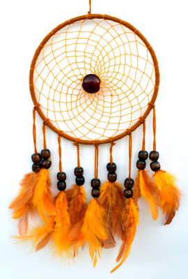 Paperiva Dream Catcher Wool Windchime(14 inch, Brown) at flipkart