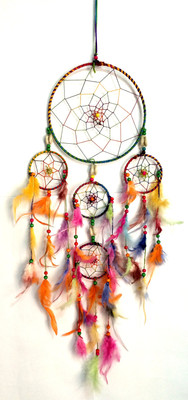

Varanasi Enterprises Multicolor Dream Catcher Wall Hanging Wool Windchime(28 inch, Multicolor)