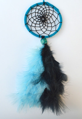 

Paperiva Dream Catcher Wool Windchime(8 inch, Blue, Black)